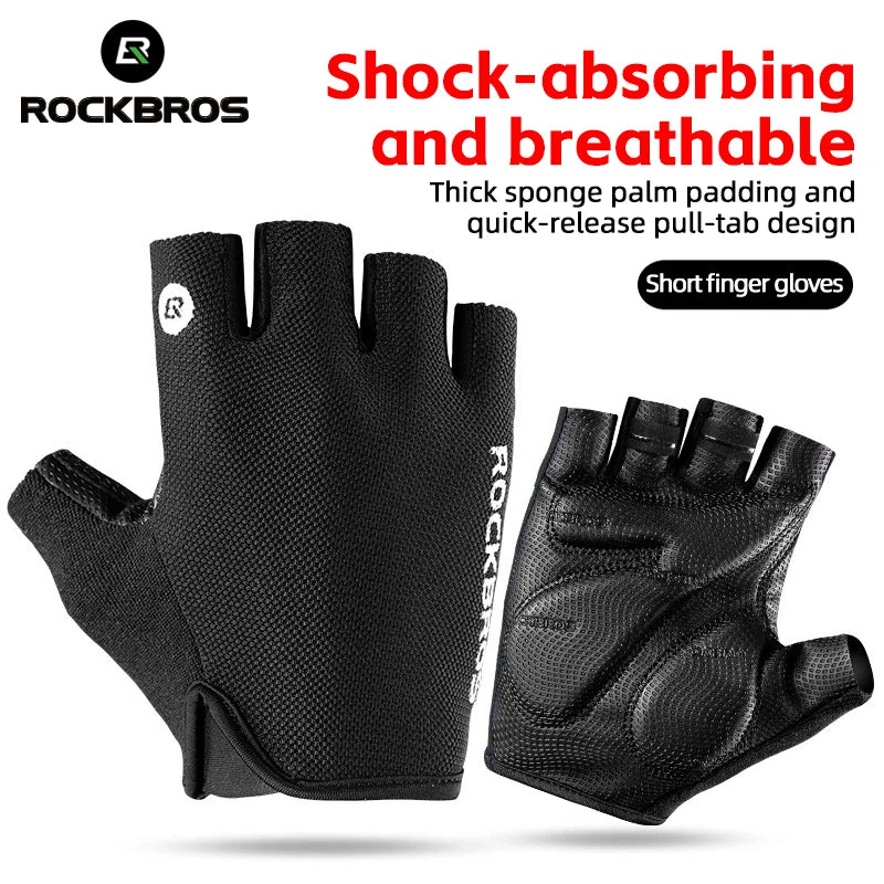 Bike Gloves Half Finger Summer Breathable Anti-Slip SBR Pad Shockproof MTB Road Bicycle Gloves Cycling Shorts Gloves