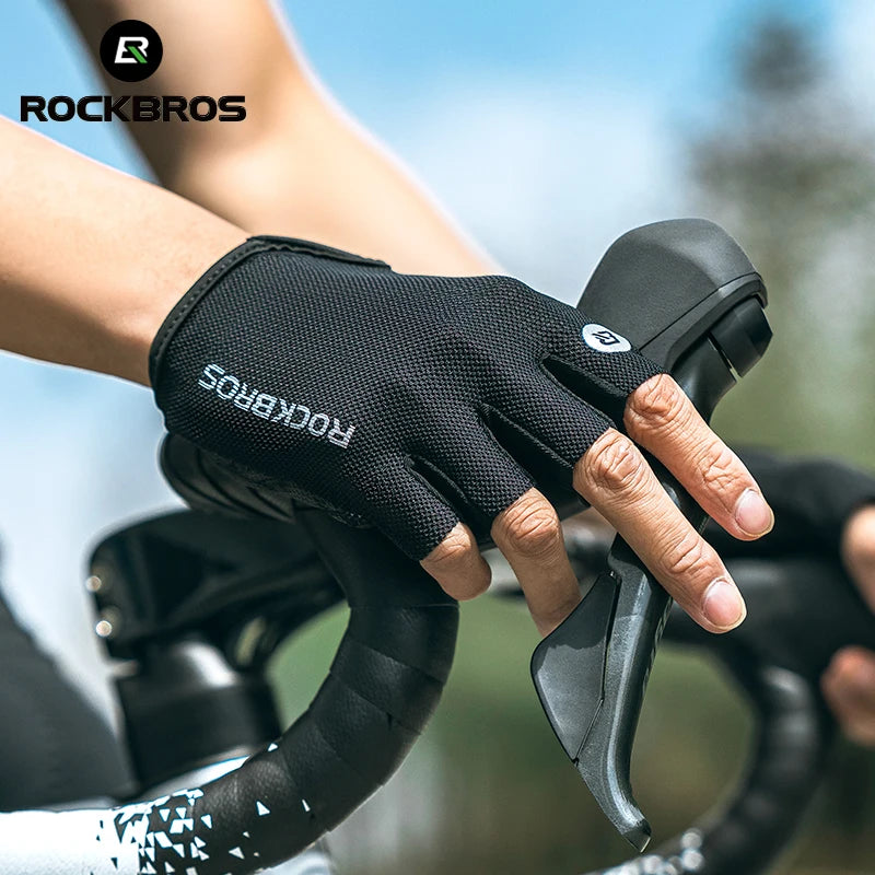 Bike Gloves Half Finger Summer Breathable Anti-Slip SBR Pad Shockproof MTB Road Bicycle Gloves Cycling Shorts Gloves