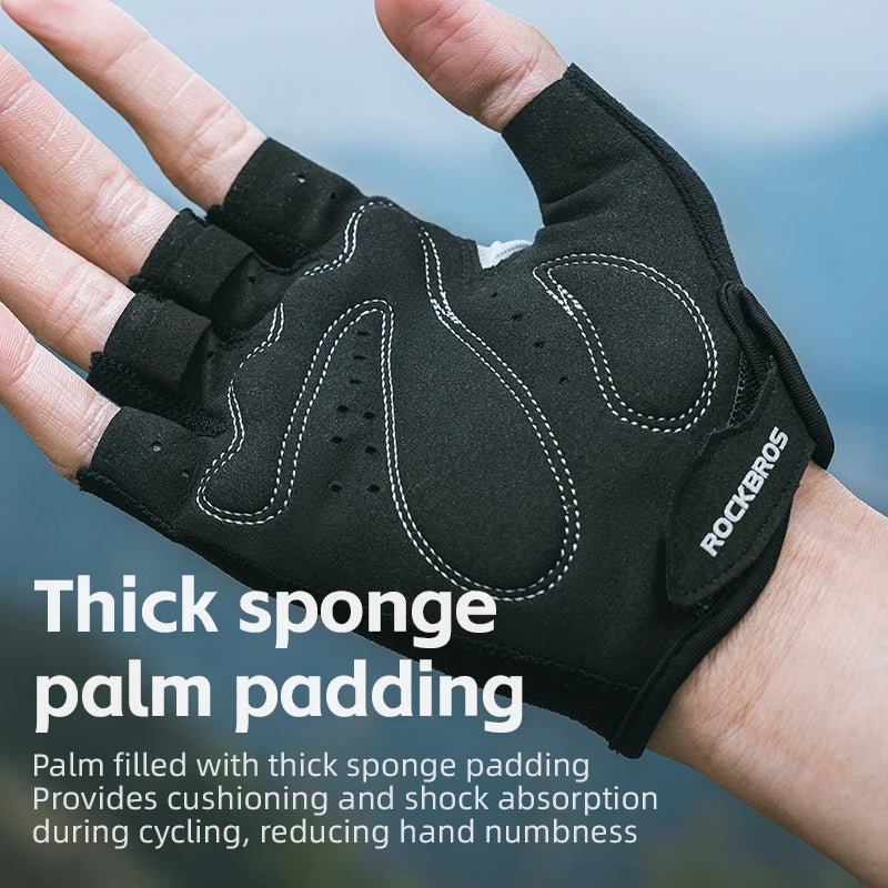 Bike Gloves Half Finger Summer Breathable Anti-Slip SBR Pad Shockproof MTB Road Bicycle Gloves Cycling Shorts Gloves
